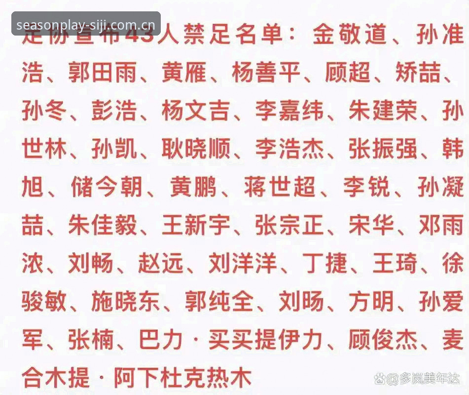 足协禁足名单vs行业自律：四季体育平台v3.4.2版本带你透视中国足球反腐风暴